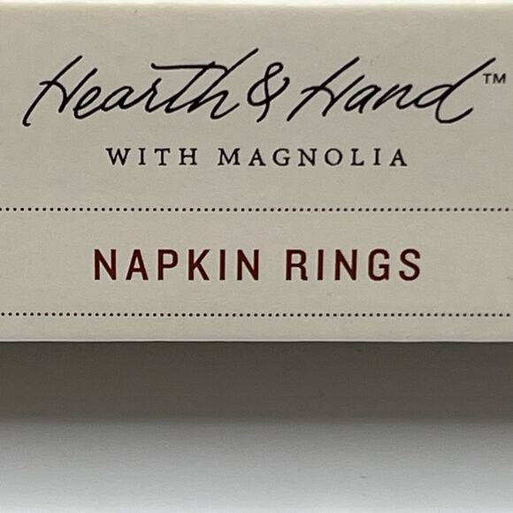 NWT 2018 Hearth & Hand with Magnolia napkin rings - Picture 3 of 5